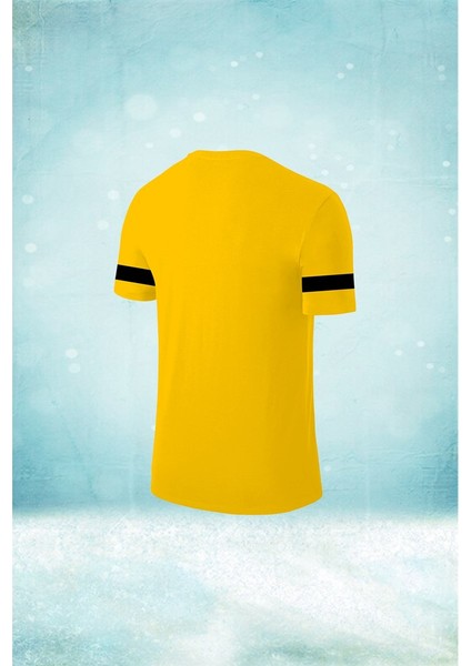 Büyük Beden Erkek Sarı Dri-Fit Kumaş Baskısız Yuvarlak Yaka Kısa Kol T-Shirt (4xl- 10XL) fiyatları