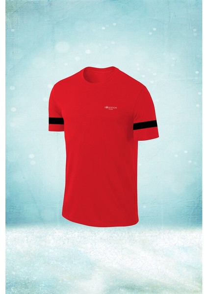 Erkek Kırmızı Dri-Fit Kumaş Yuvarlak Yaka Şık Konforlu Tshirt S-3xl