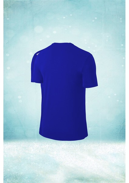 Erkek Mavi Dri-Fit Kumaş Baskısız Yuvarlak Yaka Kısa Kol T-Shirt S-3xl fiyatları
