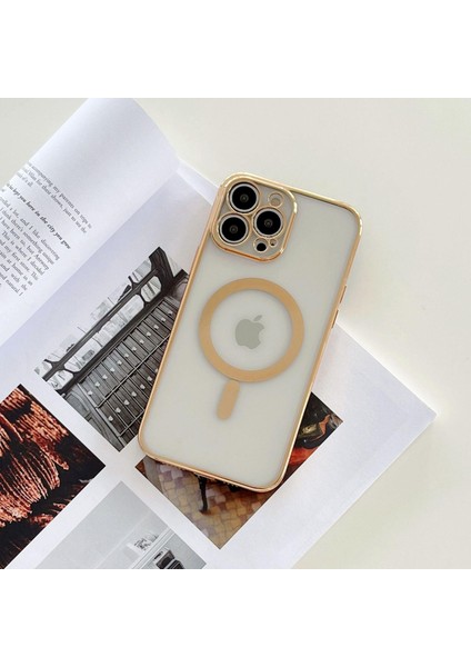 Apple iPhone 13 Pro Max Magsafe Uyumlu Parlak Lazer Telefon Kılıfı