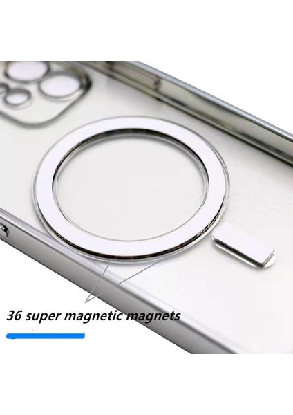 Apple iPhone 12 Pro Max Magsafe Uyumlu Parlak Lazer Telefon Kılıfı