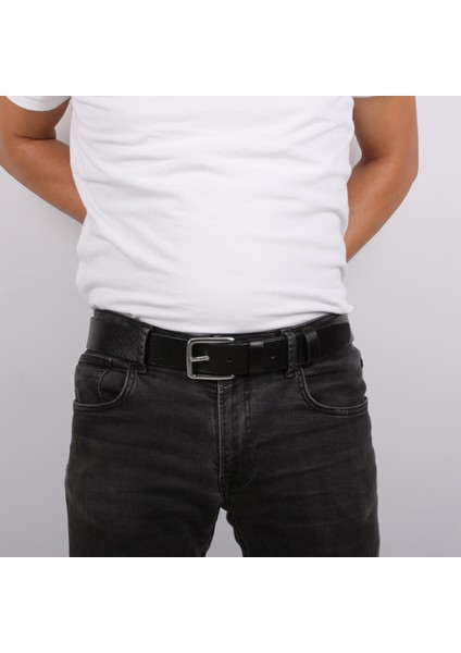 115 cm Erkek Hakiki Deri Siyah Kumaş Pantolon Kemeri fırsatları