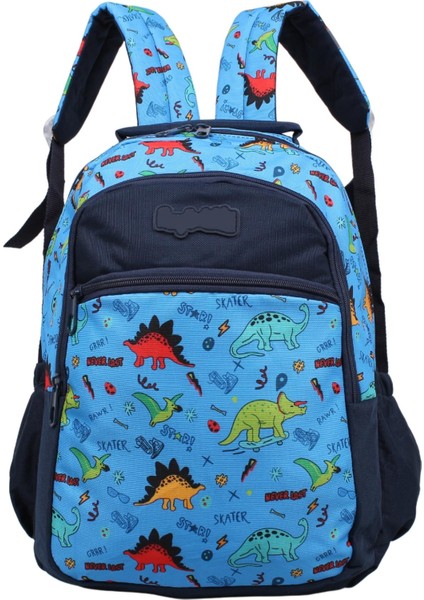 Kids Erkek Mavi Dinazor Model Kalemlikli Beslenmeli Set Sırt Çantası modelleri