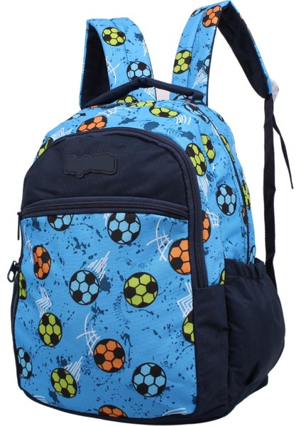 Kids Erkek Mavi Futbol Model Kalemlikli Sırt Çantası modelleri