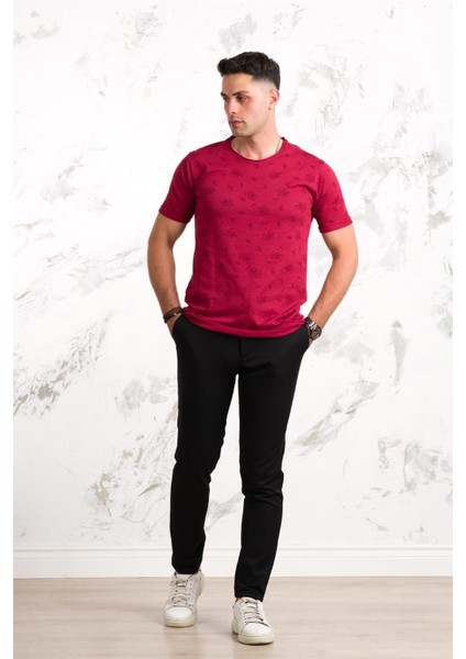 Slimfit Baskılı Pamuklu Erkek Penye T-Shirt