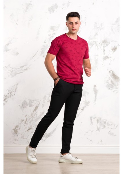 Slimfit Baskılı Pamuklu Erkek Penye T-Shirt fiyatları