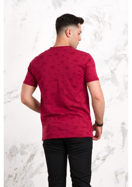 Slimfit Baskılı Pamuklu Erkek Penye T-Shirt fırsatları