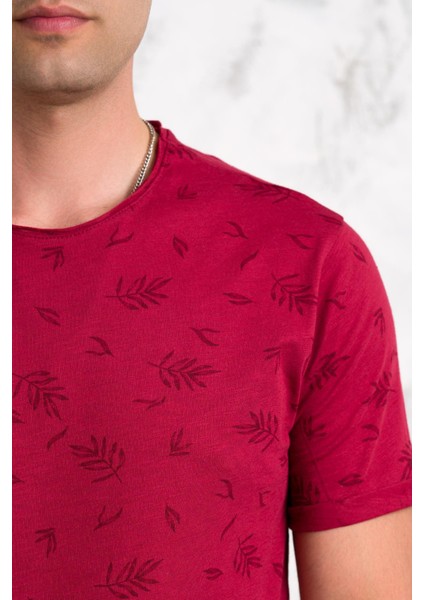Slimfit Baskılı Pamuklu Erkek Penye T-Shirt indirimleri
