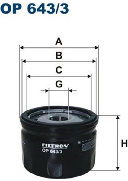 FILTRON OP643/3 Yag Filtresi Qashqai D 07-13 Micra K12 D 03-10 Note D 06-12 Grand Vitara 05-15 R9 R11 R19 R21 Megane I II III Clio I II III Kangoo Laguna I II III Logan Sandero OP6433 (WA259352A)