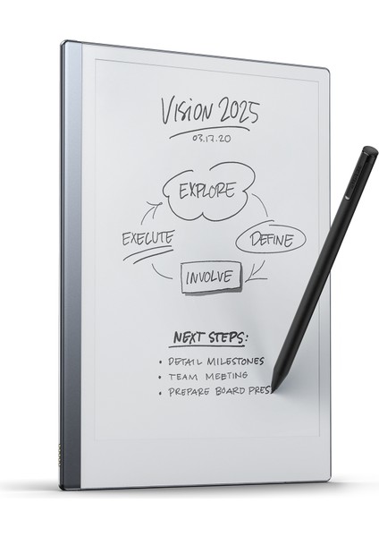 2 Digital Paper Tablet + Marker Plus + Kapaklı Gri Kılıf