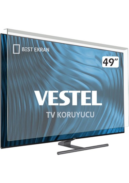 Vestel 49UD8400 Tv Ekran Koruyucu - Vestel 49" Inç Ekran Koruyucu Şeffaf Paneli fiyatları