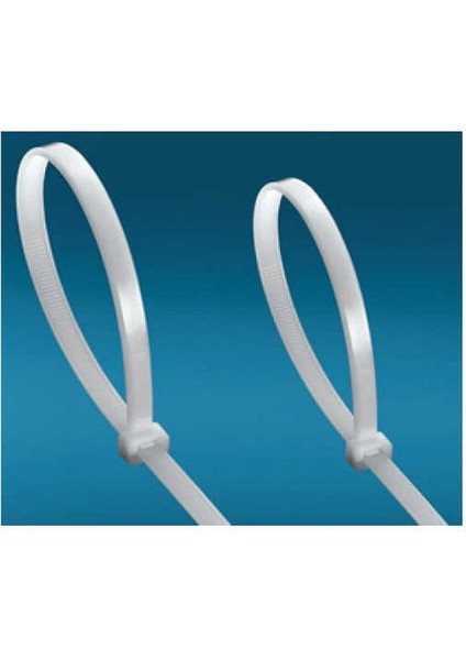15 Adetli 25 cm Kablo Bağı Beyaz Plastik Kelepçe 3,6 x 250 mm Cırt Kelepçe