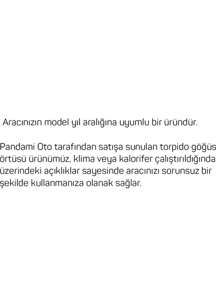 Oto Pandami Dacia Logan 2004+ Gri Püsküllü Baklava Desenli Torpido Göğüs Örtüsü