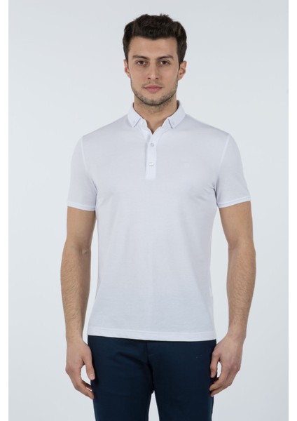 Erkek Slim Fit Pike T-Shirt 40812126 Beyaz