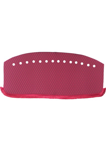 Ford Custom 2018+ Kırmızı Püsküllü Petek Desenli Torpido Göğüs Örtüsü