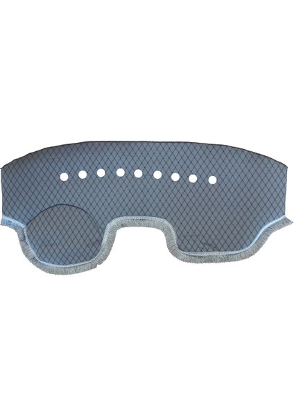 Renault Kangoo 2009-2020 Gri Püsküllü Baklava Desenli Torpido Göğüs Örtüsü