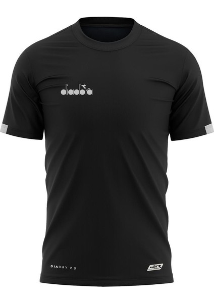 Venüs Pamuklu Antrenman T-Shirt Siyah-Kırmızı