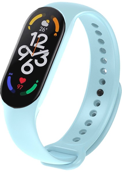 Xiaomi Mi Band 7 ile Uyumlu Silikon Kordon Su Mavisi