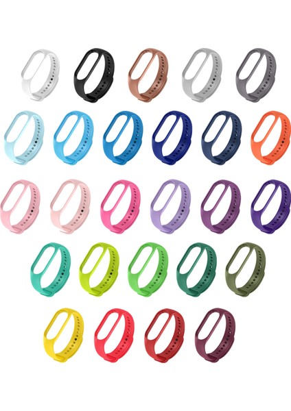 Xiaomi Mi Band 7 ile Uyumlu Silikon Kordon Açık Pembe