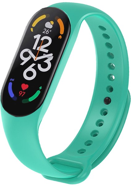 Xiaomi Mi Band 7 ile Uyumlu Silikon Kordon Turkuaz