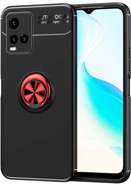Vivo Y21S Kılıf Ultra Korumalı Yüzüklü Manyetik Ravel Silikon