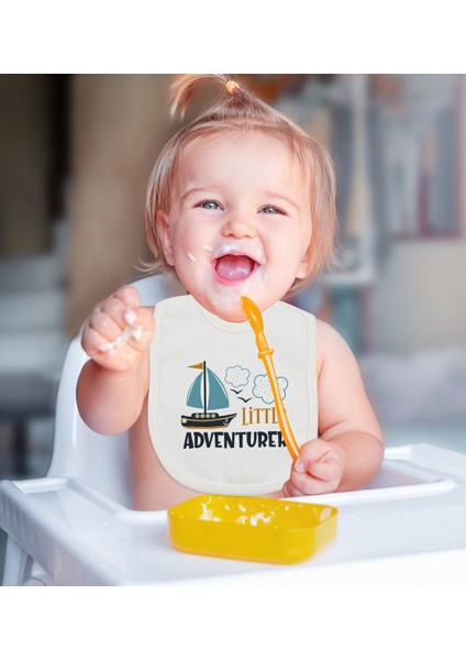 Kids Little Advanturer Tasarımlı Bebek Mama Önlüğü - Model 1 fiyatları