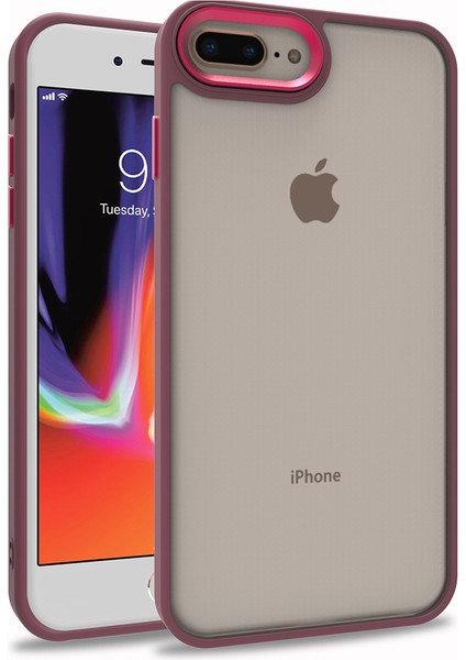 Iphone 7 Plus Renkli Kenarlı Parlak Flora Kılıf