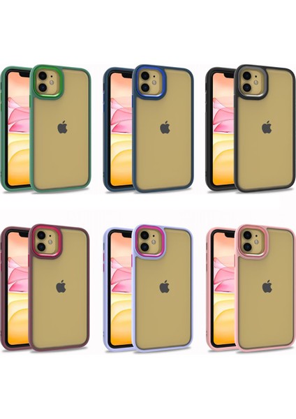 Iphone 11 Renkli Kenarlı Parlak Flora Kılıf modelleri
