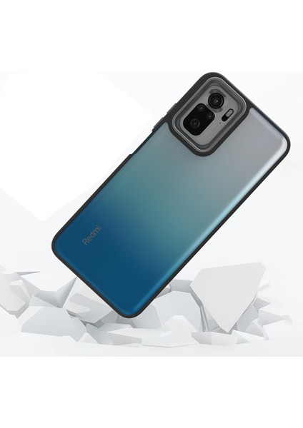 Xiaomi Redmi Note 10 Renkli Kenarlı Parlak Flora Kılıf