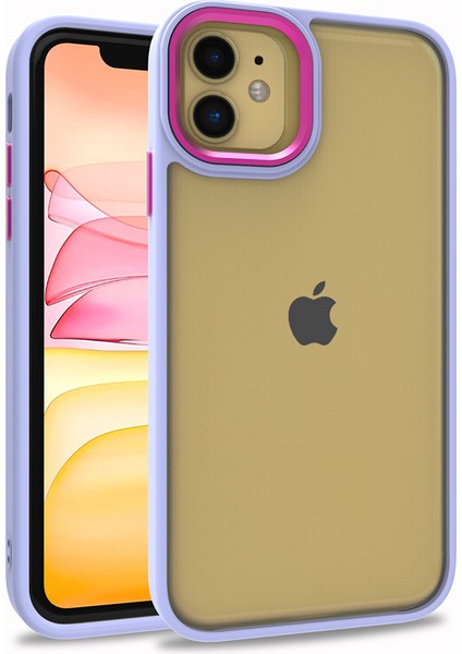 Iphone 11 Renkli Kenarlı Parlak Flora Kılıf