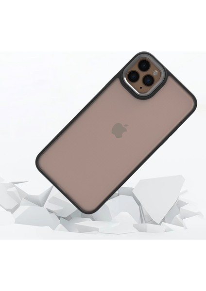 Iphone 11 Pro Max Renkli Kenarlı Parlak Flora Kılıf