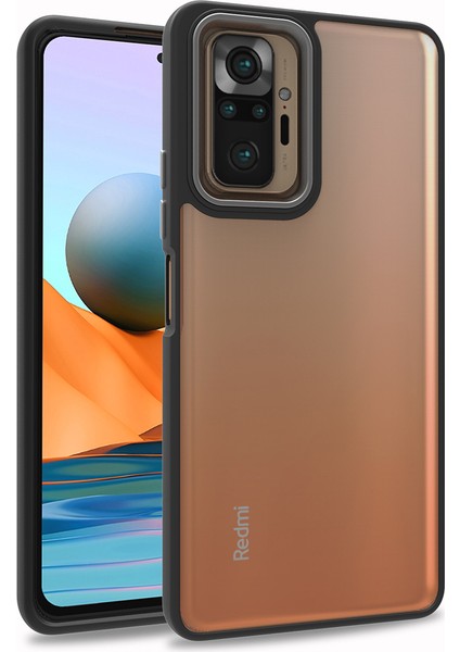 Xiaomi Redmi Note 10 Pro Renkli Kenarlı Parlak Flora Kılıf