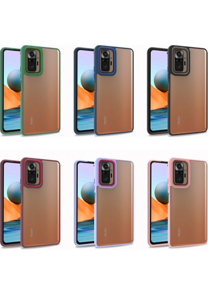 Xiaomi Redmi Note 10 Pro Renkli Kenarlı Parlak Flora Kılıf