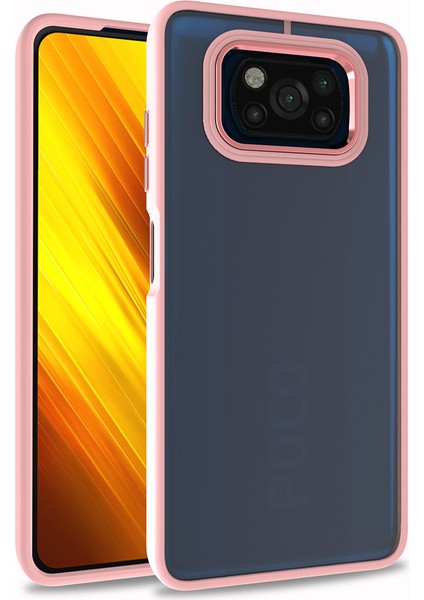 Xiaomi Poco X3 Pro Renkli Kenarlı Parlak Flora Kılıf