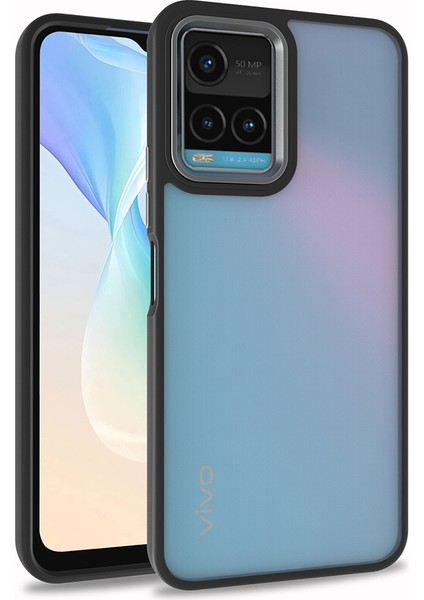 Vivo Y33S Renkli Kenarlı Parlak Flora Kılıf