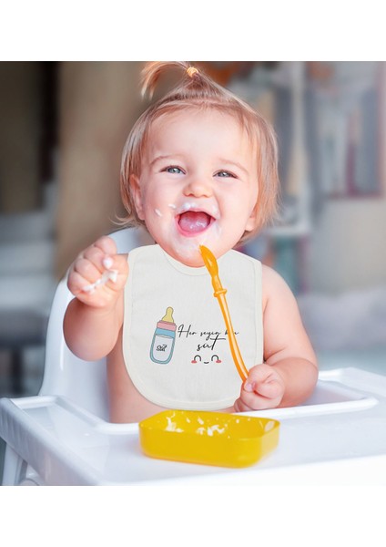 Kids Her Şeyin Başı Süt Tasarımlı Bebek Mama Önlüğü - Model 1 fiyatları
