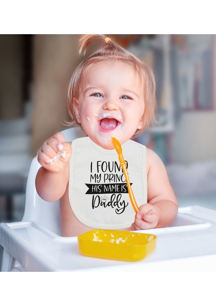 Kids His Name Is Daddy Tasarımlı Bebek Mama Önlüğü - Model 1 fiyatları