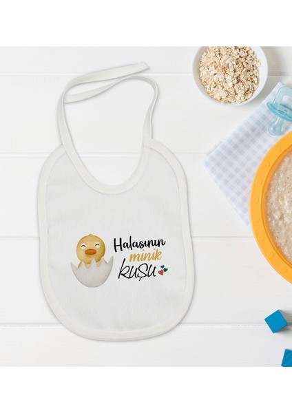 Kids Halasının Minik Kuşu Tasarımlı Bebek Mama Önlüğü - Model 1