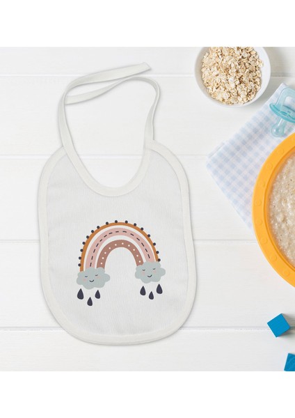 Kids Boho Tasarımlı Bebek Mama Önlüğü - Model 1