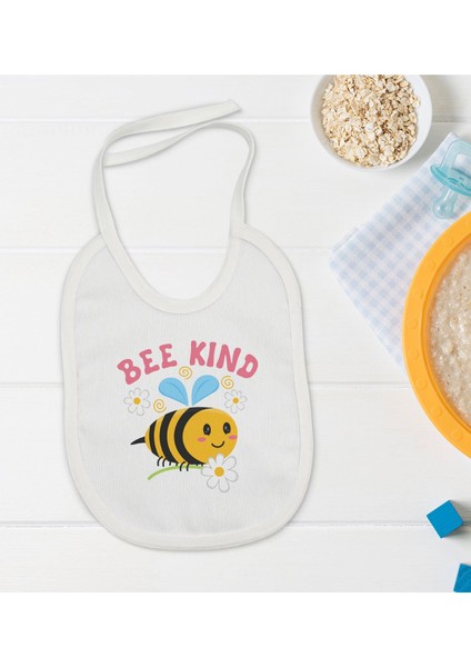 Kids Bee Kind Tasarımlı Bebek Mama Önlüğü - Model 1