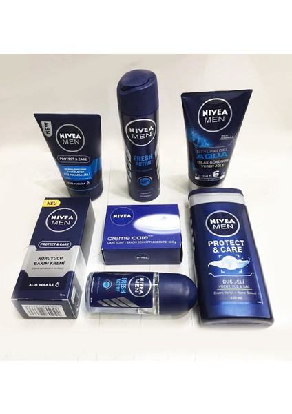 7'li Erkek Kişisel Bakım Kozmetik Seti