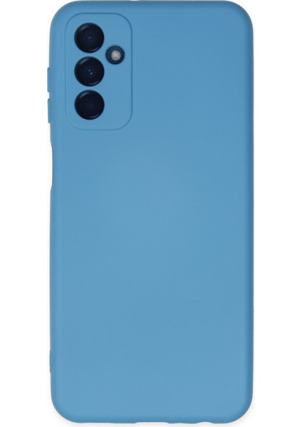Samsung Galaxy M13 Kılıf Nano Içi Kadife Silikon - Mavi 300099