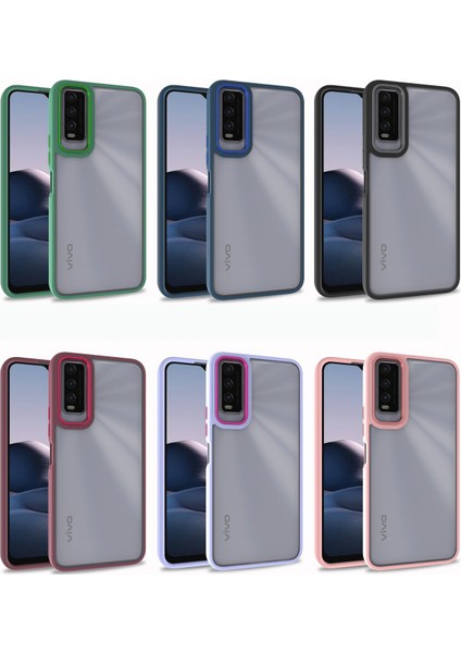 Vivo Y11S Renkli Kenarlı Parlak Flora Kılıf modelleri