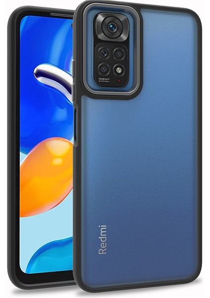 Xiaomi Redmi Note 11 Global Renkli Kenarlı Parlak Flora Kılıf + Ekran Koruyucu