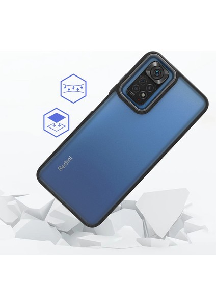 Xiaomi Redmi Note 11S Global Renkli Kenarlı Parlak Flora Kılıf + Ekran Koruyucu