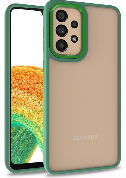 Samsung Galaxy A72 Renkli Kenarlı Parlak Flora Kılıf + Kırılmaz Ekran Koruyucu