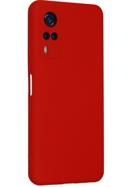 Vivo Y51 Kılıf Lansman Içi Kadife Lüx Tasarım Silikon Kapak - Kırmızı modelleri