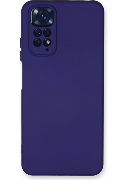 Xiaomi Redmi Note 11 Kılıf Lansman Içi Kadife Lüx Tasarım Silikon Kapak - Mor