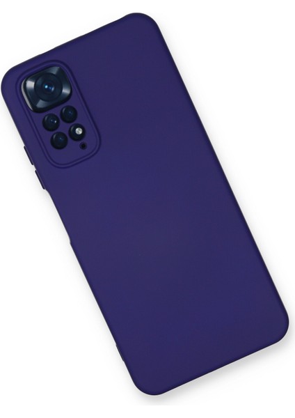 Xiaomi Redmi Note 11 Kılıf Lansman Içi Kadife Lüx Tasarım Silikon Kapak - Mor