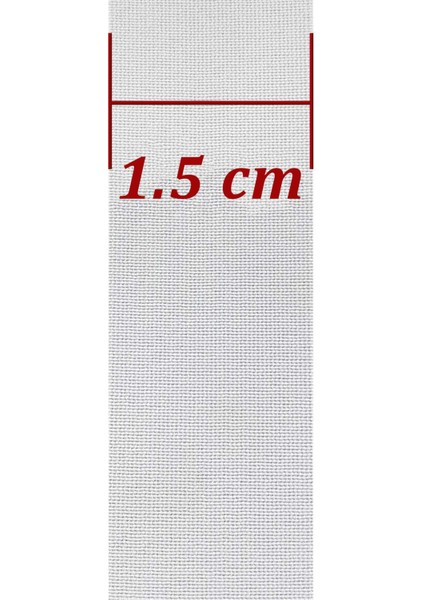 Lastik Paça Lastiği 1.5 cm 10 mt - Beyaz